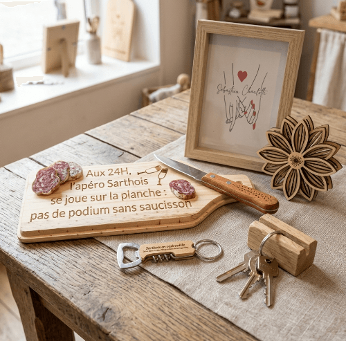 PLANCHE A DECOUPER PERSONNALISABLE FAIT PAR UN MENUISIER EN SARTHE 