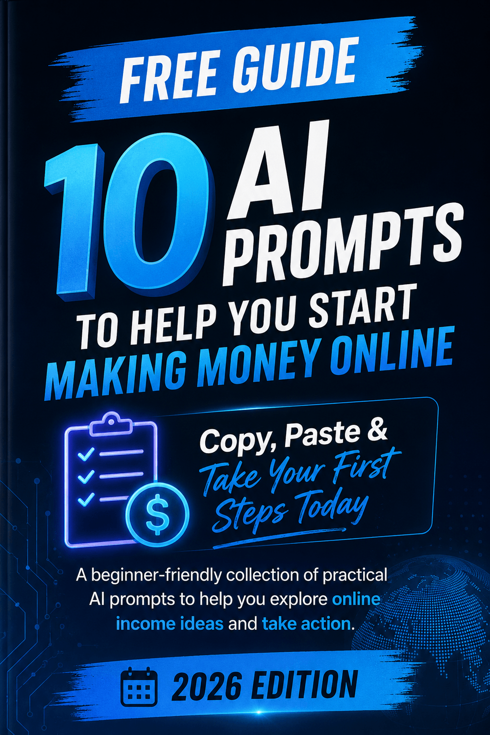 10 AI Prompts to Help You Start Making Money Online free guide