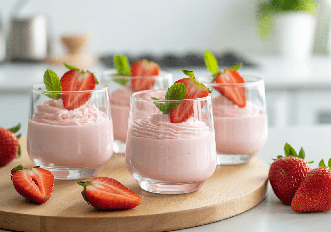 Keto Strawberry Cheesecake Mousse