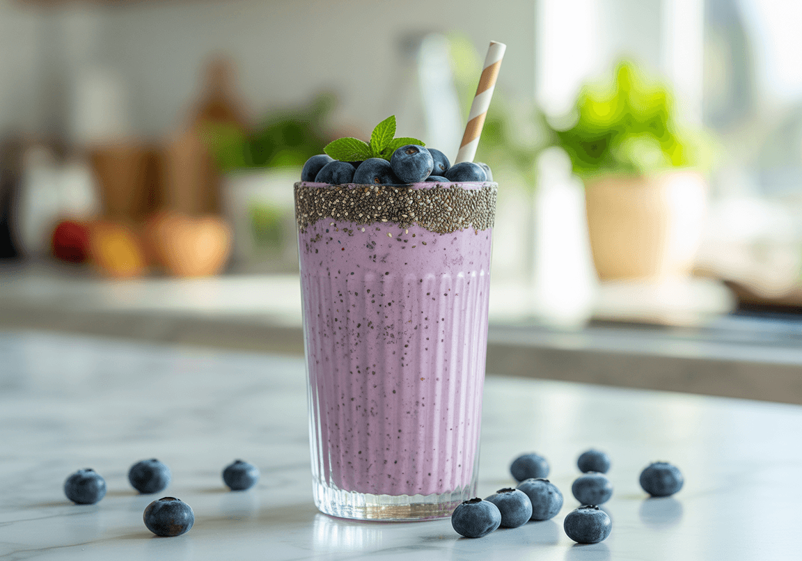Keto Blueberry Almond Smoothie