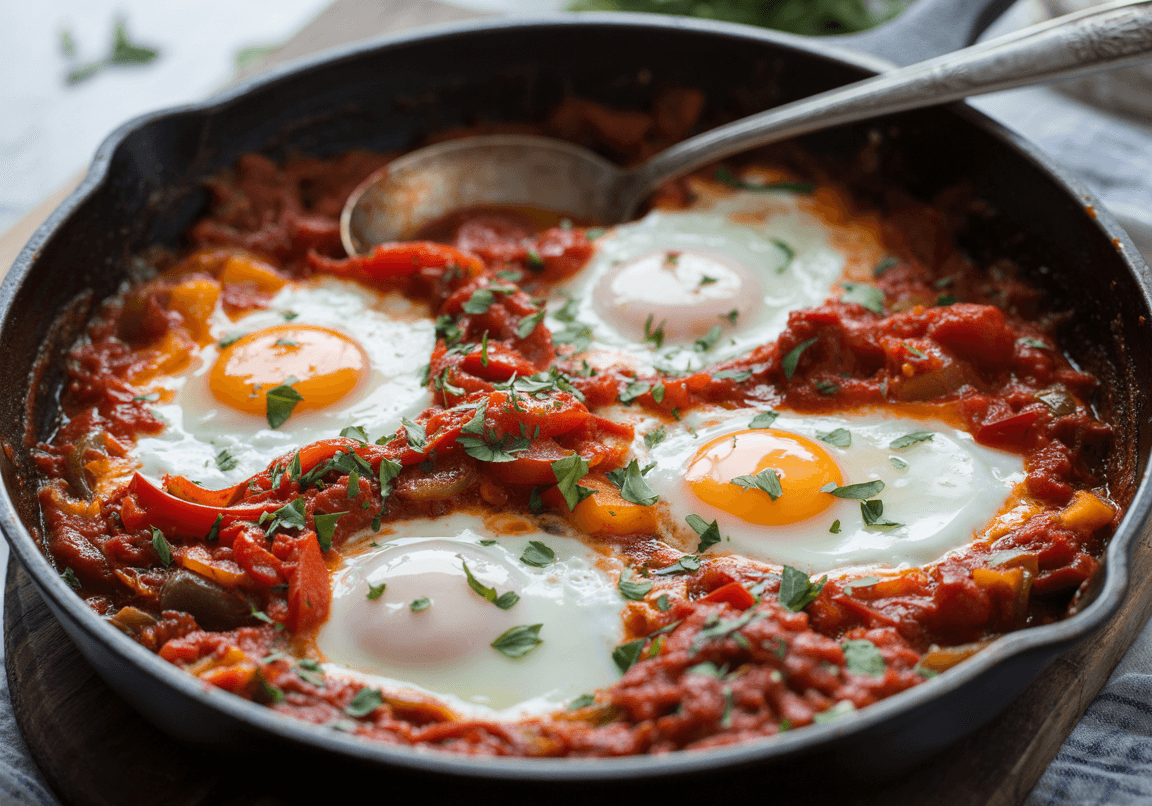 Keto Shakshuka (Eggs in Spicy Tomato Sauce)