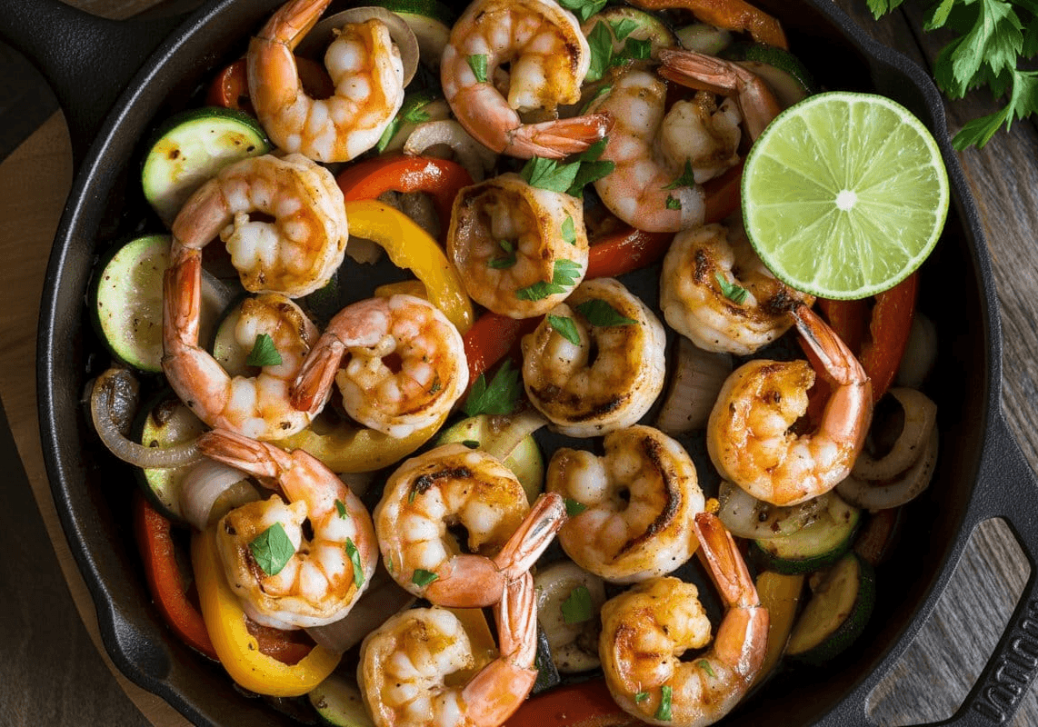 Keto Cajun Shrimp Skillet