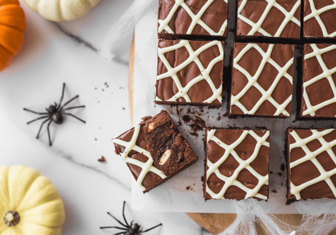 Keto Spiderweb Brownies