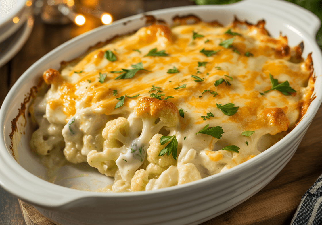 Keto Chicken Alfredo Casserole