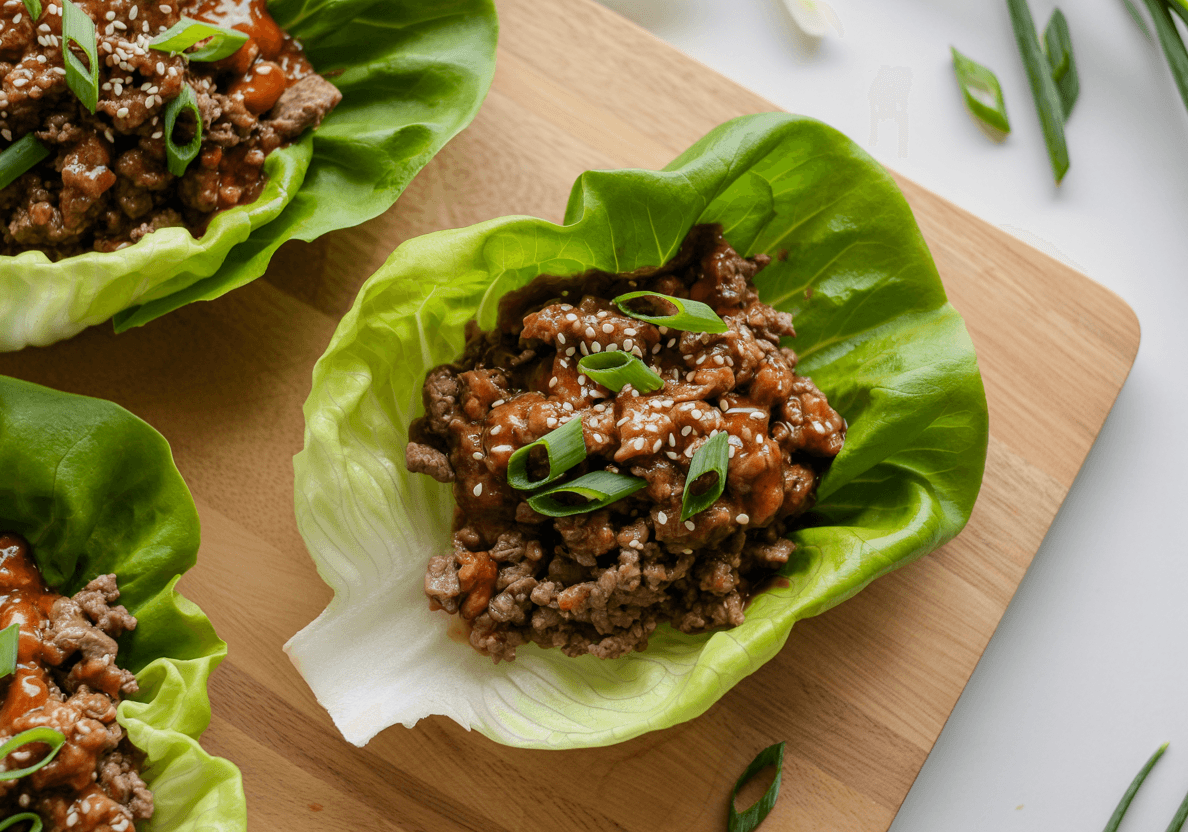 Keto Teriyaki Beef Lettuce Cups