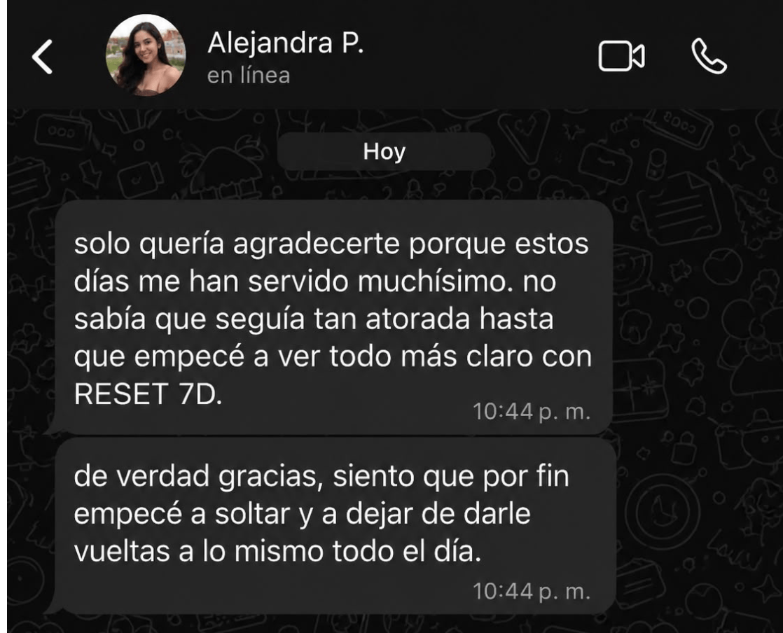 Testimonio por WhatsApp