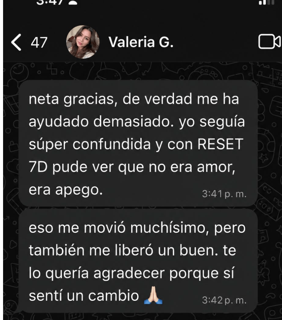 Testimonio por WhatsApp