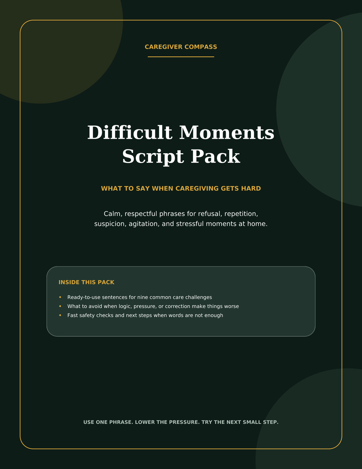 Difficult Moments Script Pack cover