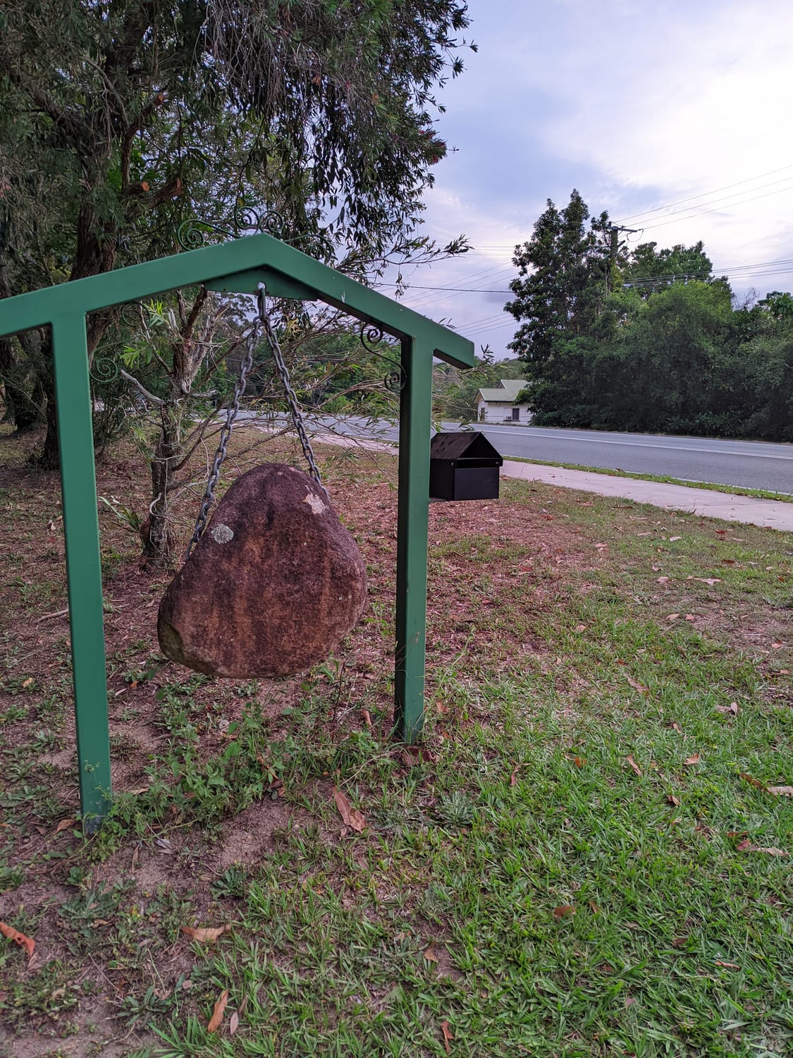 Rock landscaping near the 51 Parsons Road access