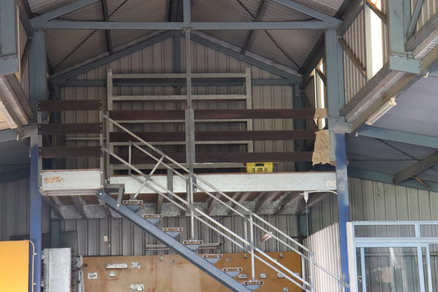 Workshop mezzanine and additional storage area