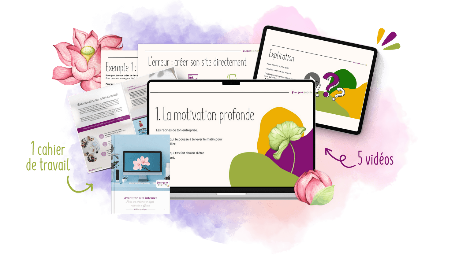visuel de la mini formation offerte : un cahier de travail et 5 courtes vidéos