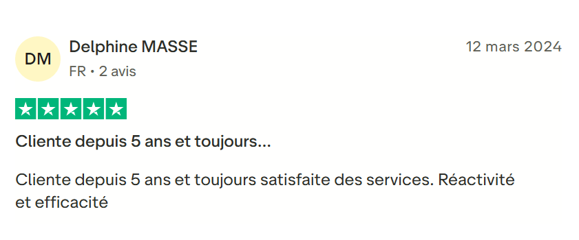 Témoignage Trustpilot 12