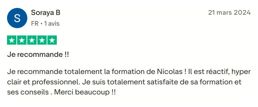 Témoignage Trustpilot 11