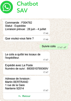 Service après-vente automatisé avec chatbot IA 24h/24