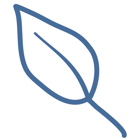illustration feuille bleue