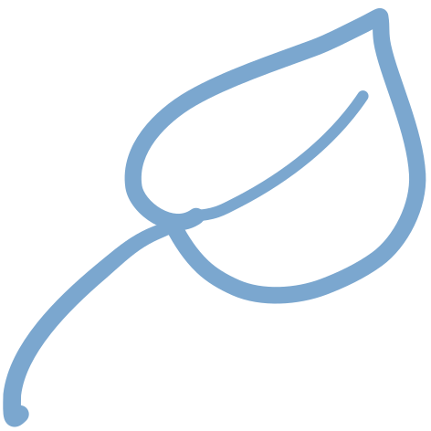 Illustration feuille bleue 2