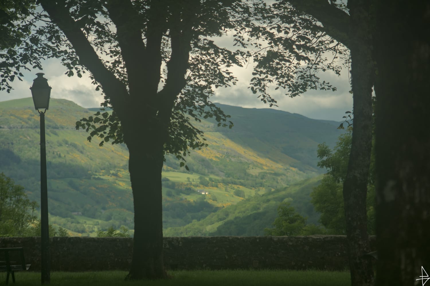 Photo vue sur la vallée depuis le parc