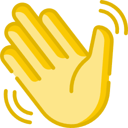 icône main qui fait coucou