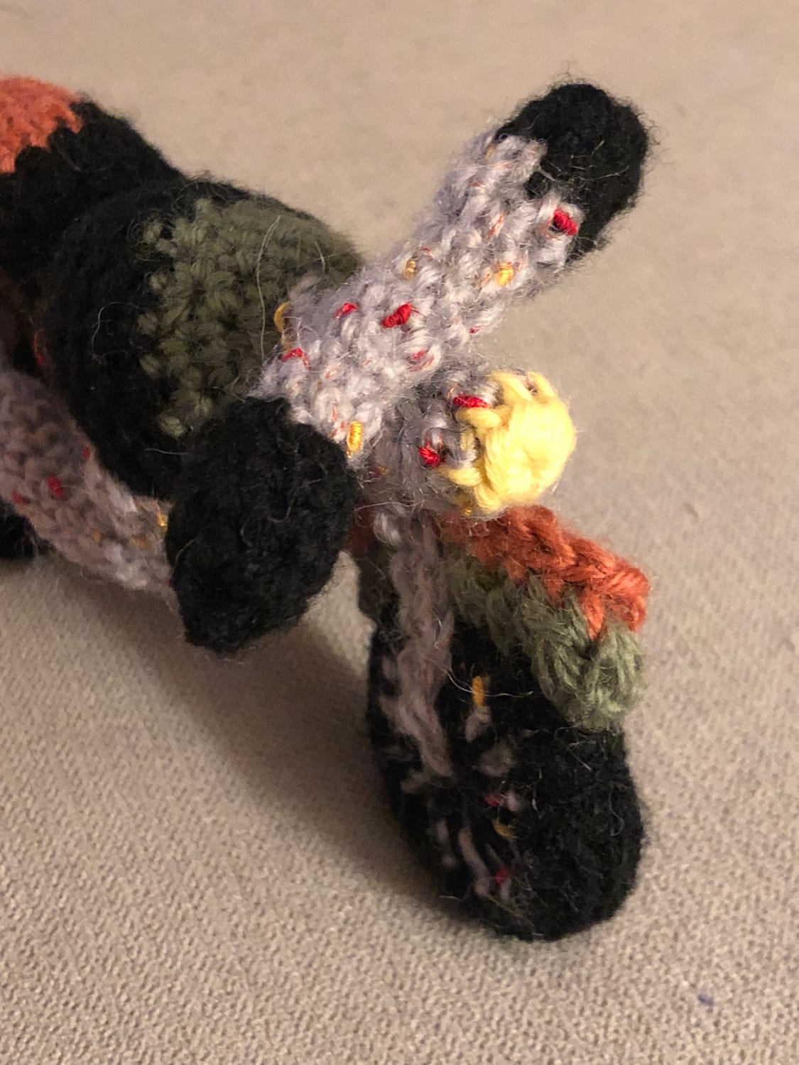 moto en crochet de 3/4