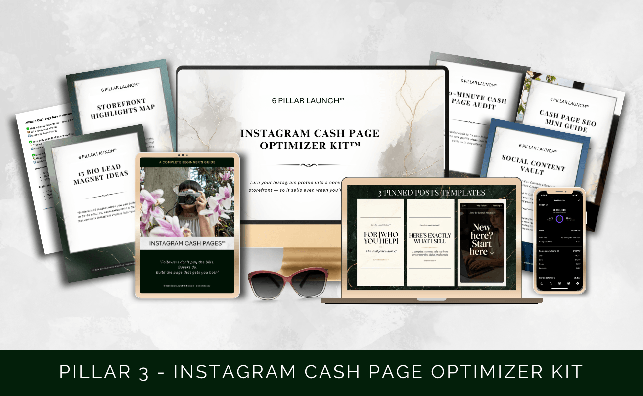 Pillar 3 - Instagram Cash Page Kit
