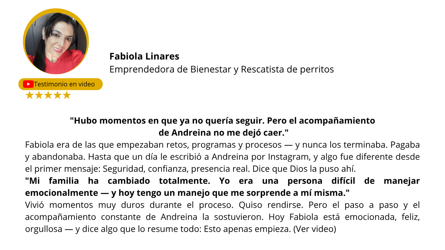 Testimonio Faby