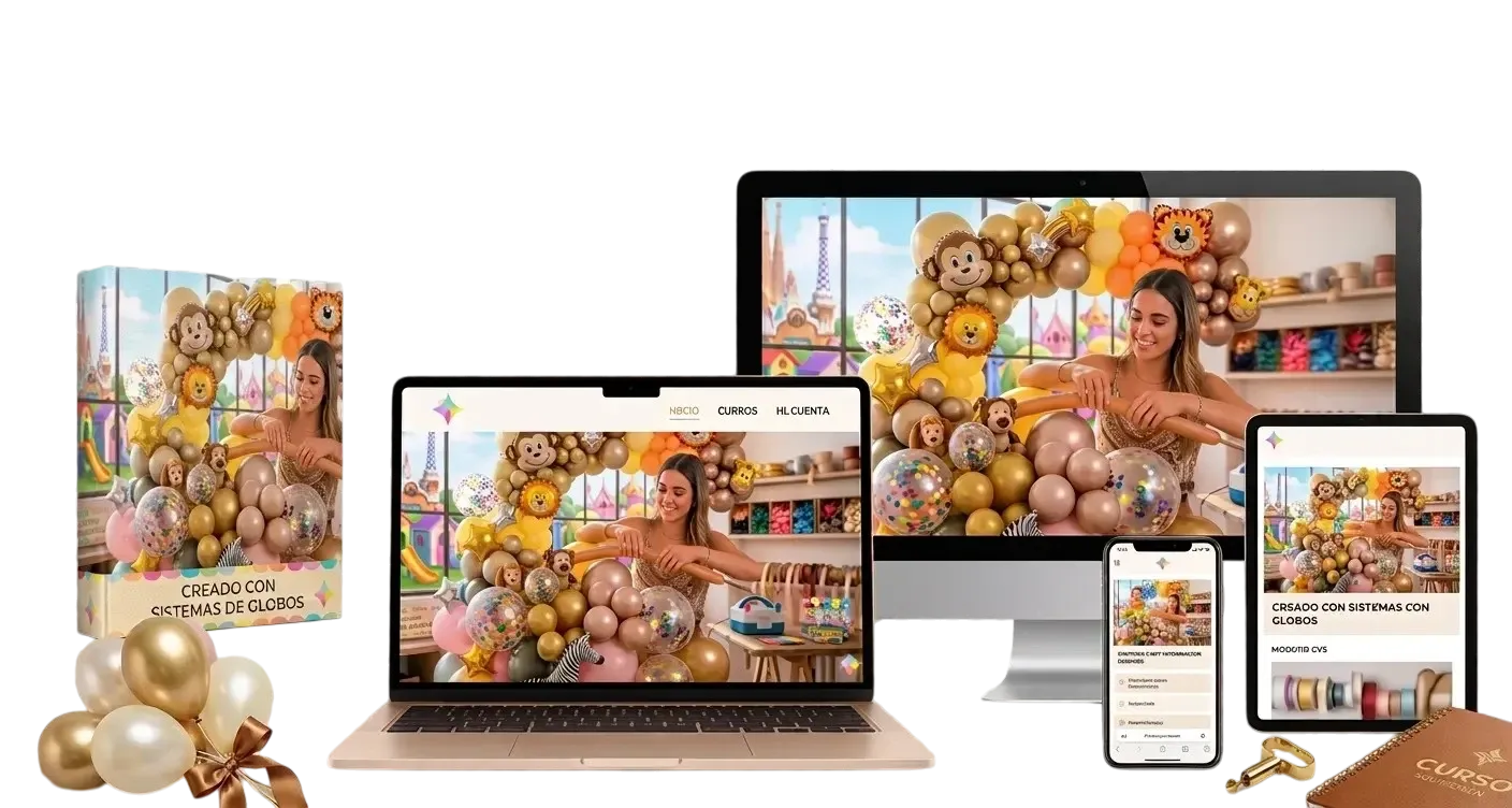 Curso online de decoración con globos