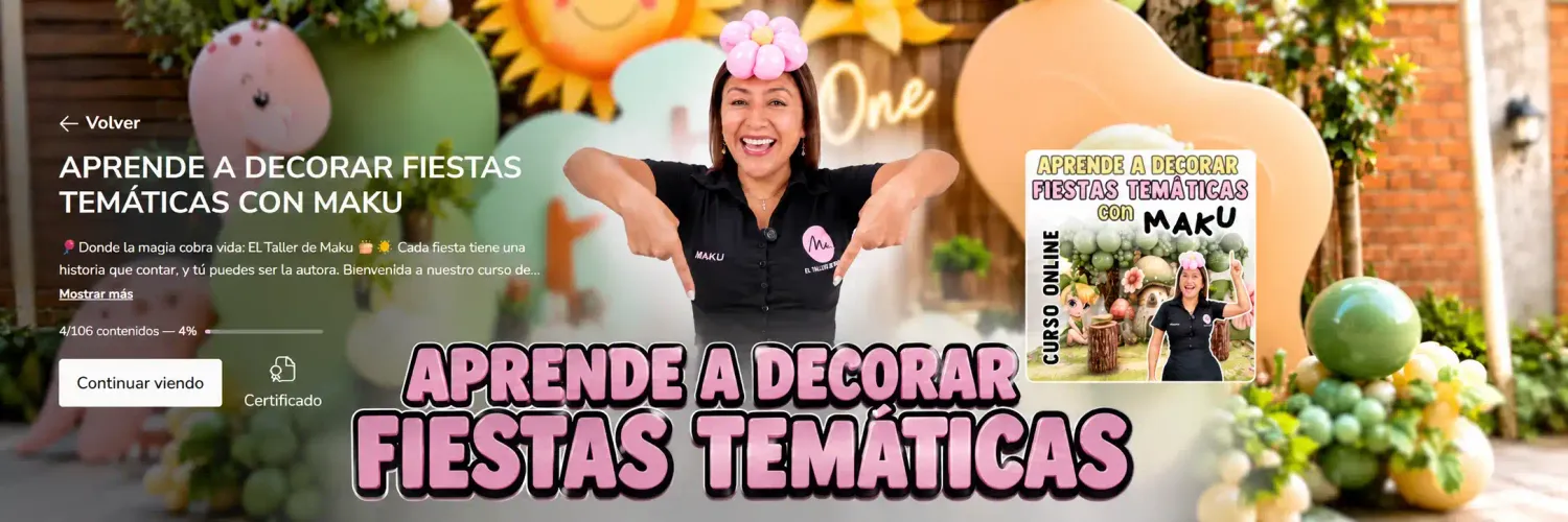 Curso online de decoración con globos