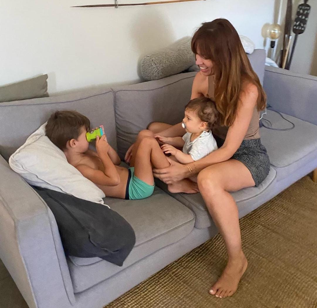 Cyrielle with her two sons