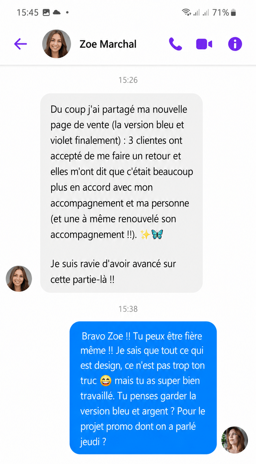 Témoignage Zoe