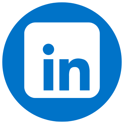 icone linkedin sur fond bleu