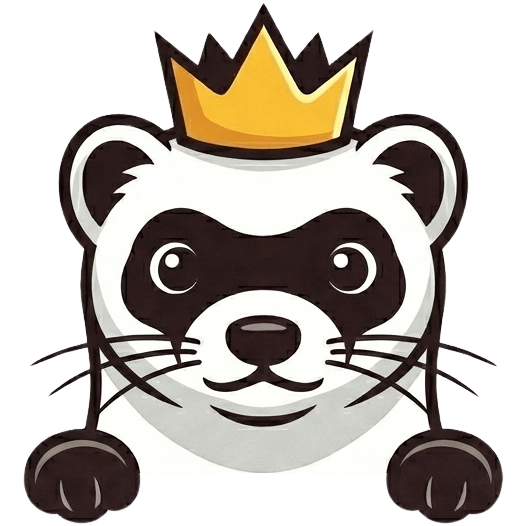 Funnelcheap Ferret Mascot peaking