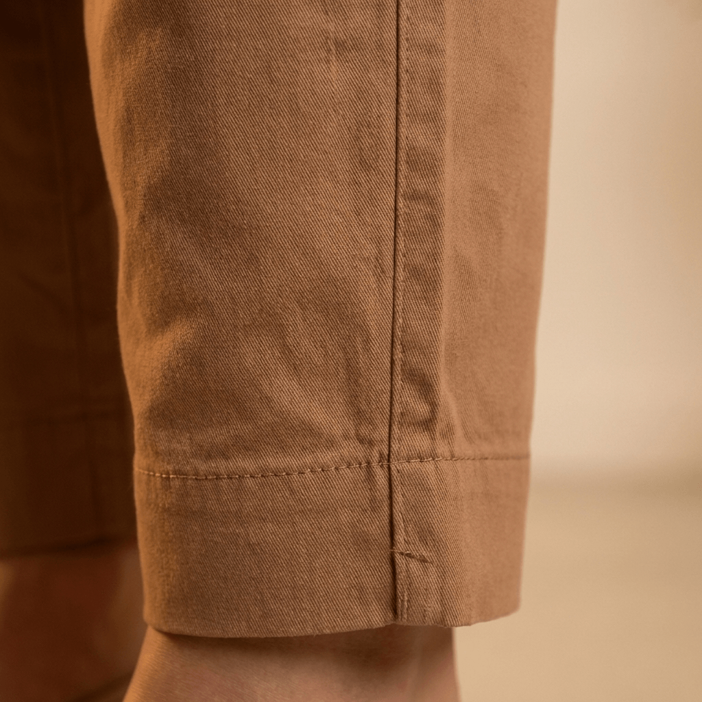 Detalhes da Calça Feminina Bege Bella Canvas