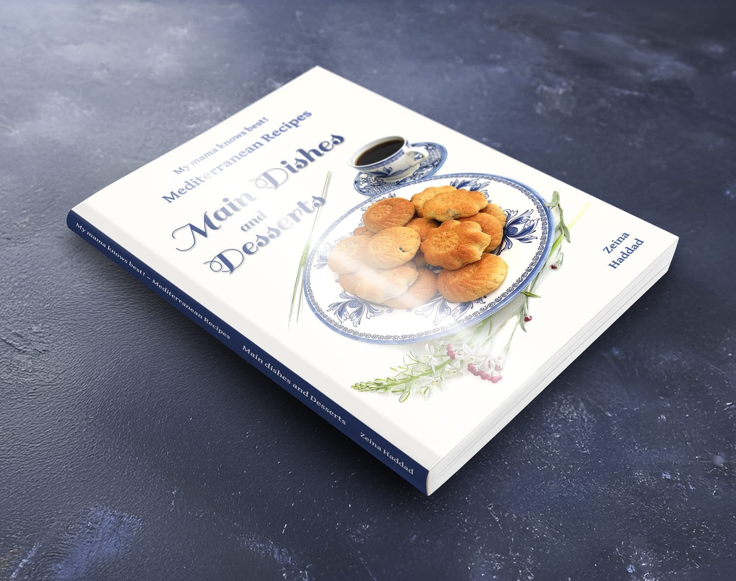 Mockup of book "Main Dishes and Desserts"