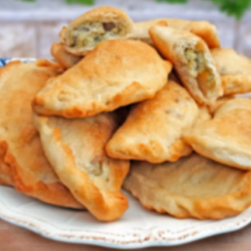 Recipe thumbnail of Egg filled Lebanese fatayer from the the book "Soups and Appetizers, my mama knows best! — mediterranean recipes" by Zeina Haddad. "