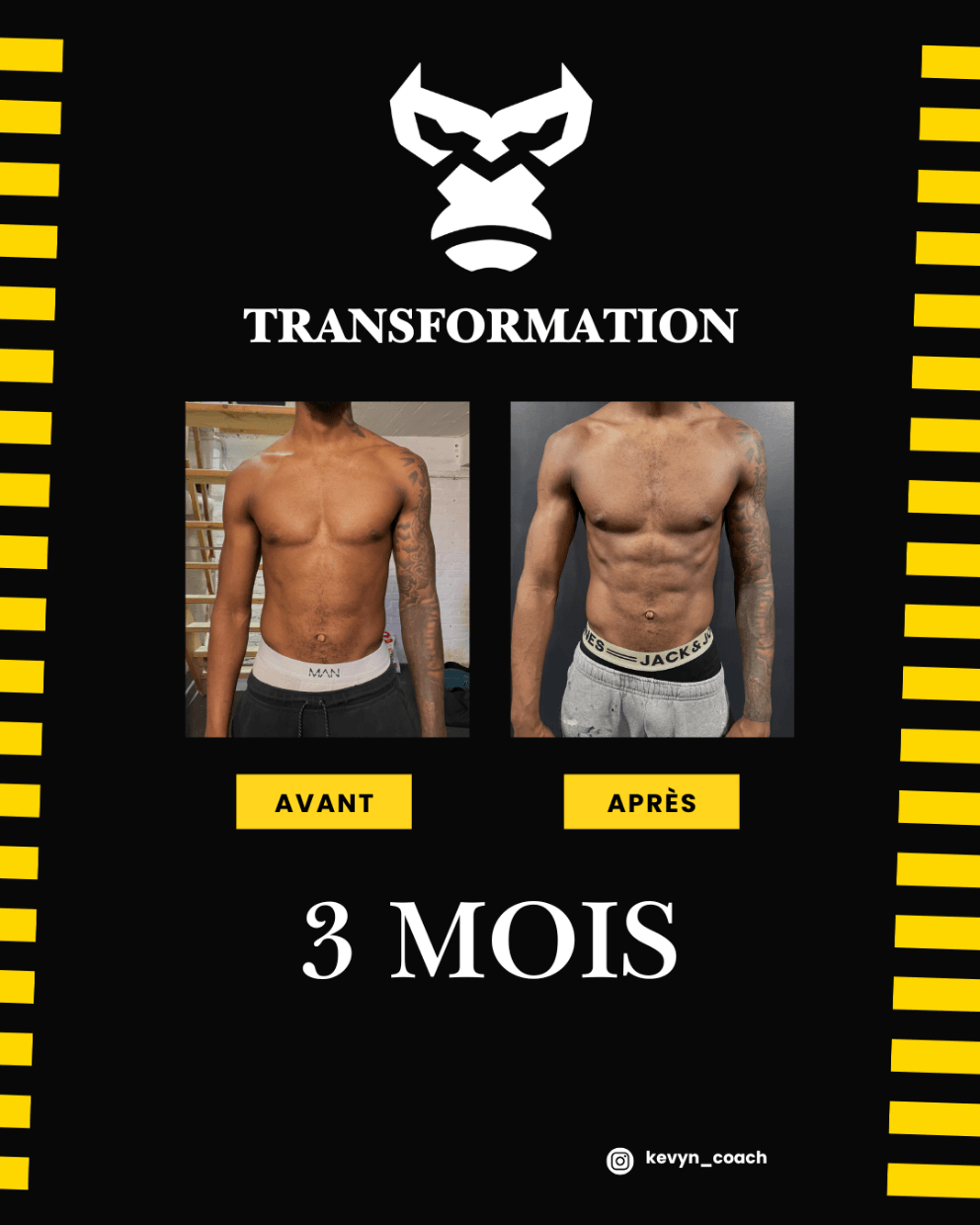 Avant / après — 3 mois