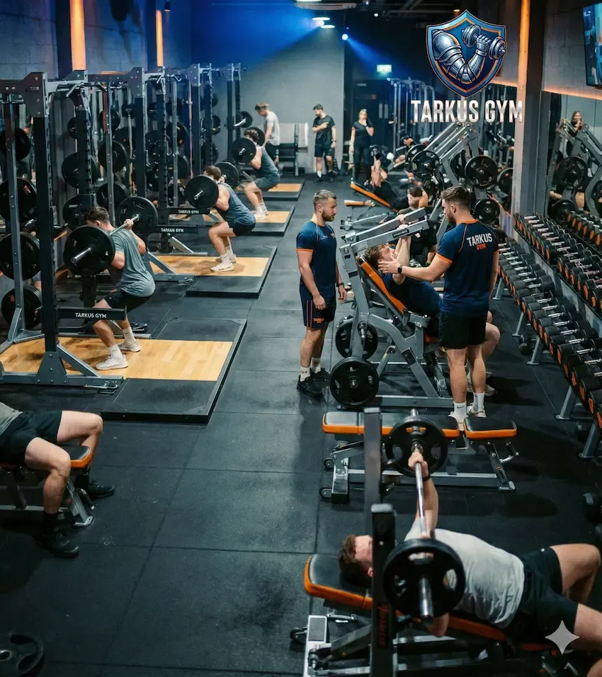 Sala de desarrollo muscular: levantamiento de pesas