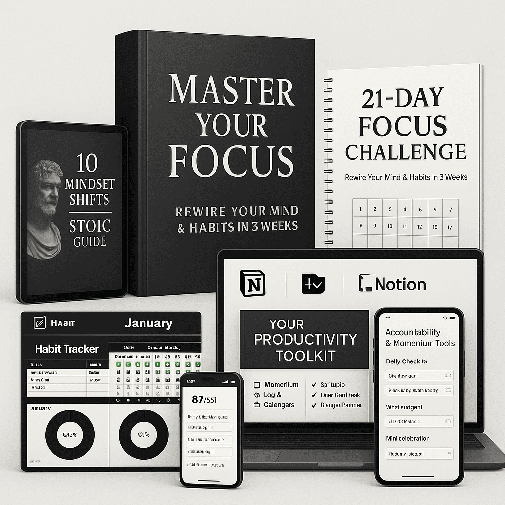 Master Your Focus Ebook Cover Mockup
