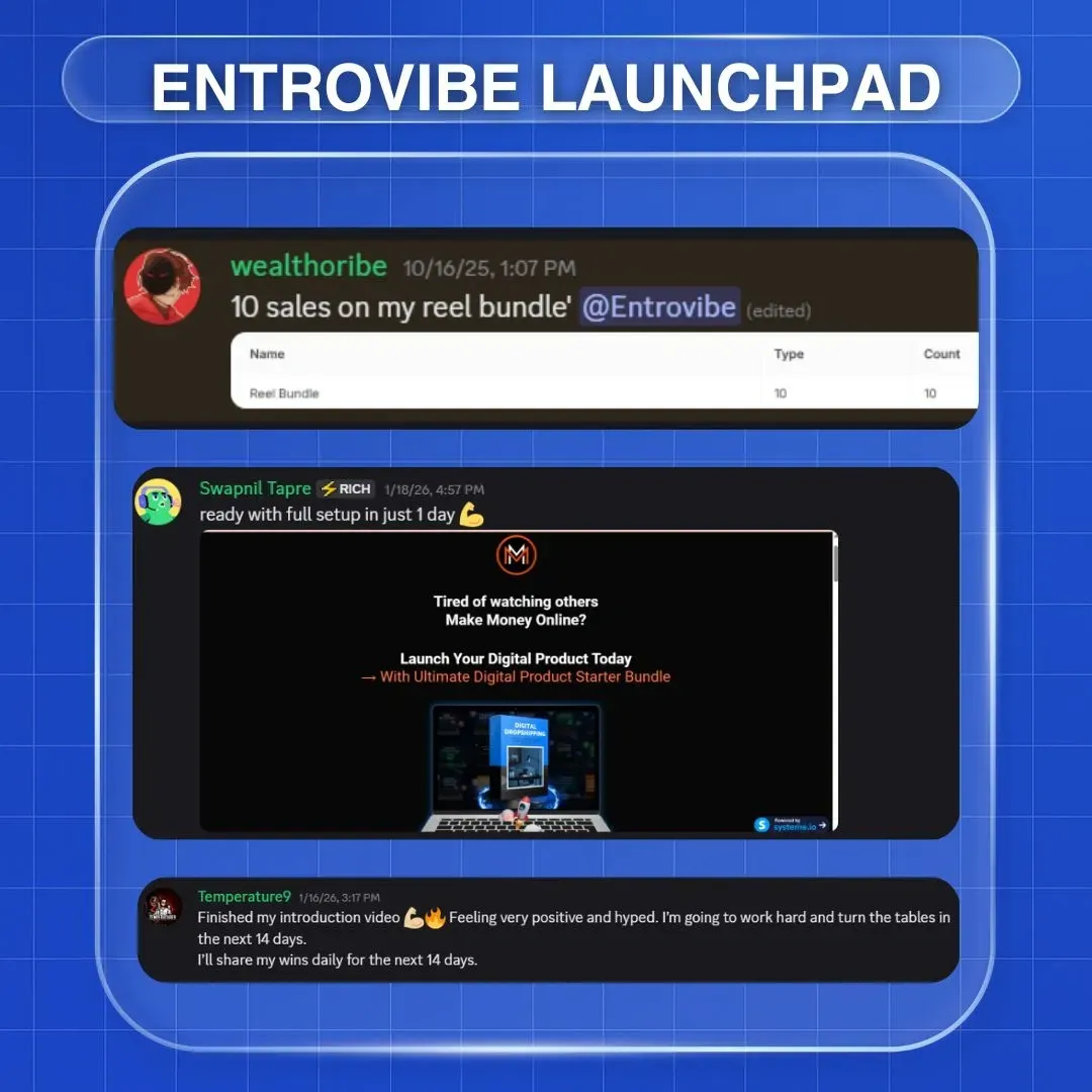 Member screenshot showing three sales in a day