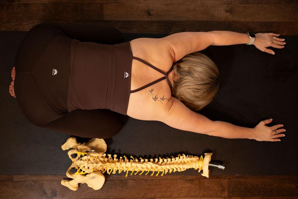 Geneviève en démonstration Pilates