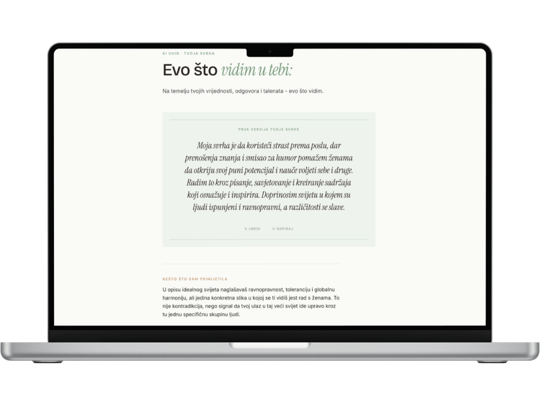 Tvoj 
  zašto i manifest