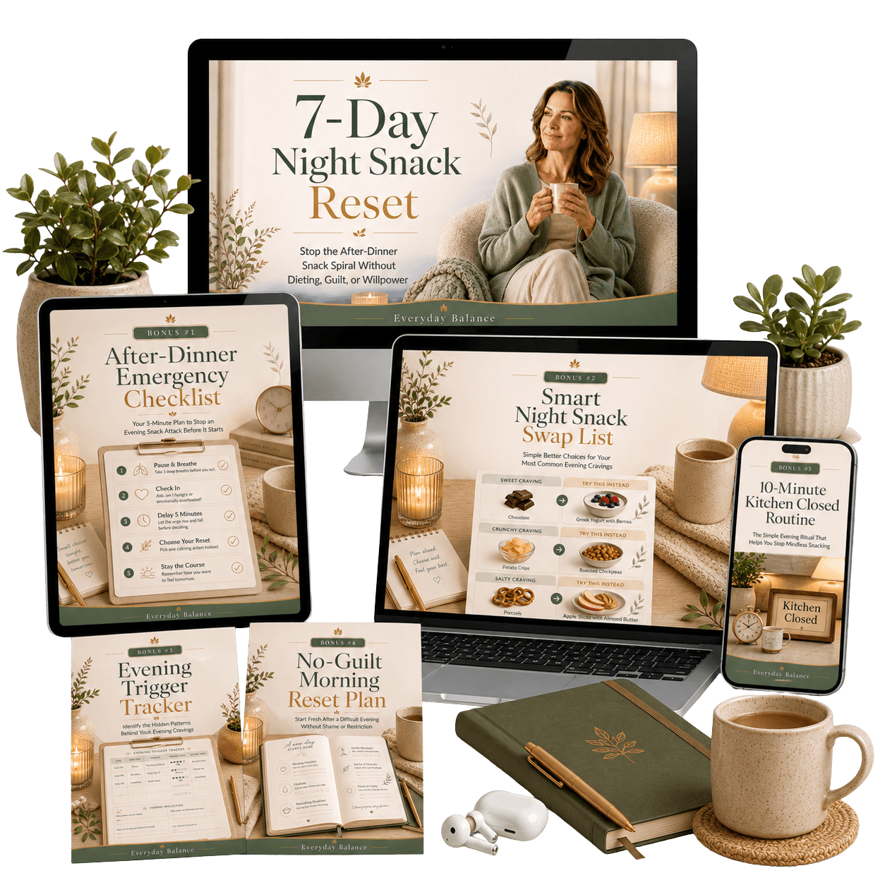 7-Day Night Snack Reset complete digital bundle mockup