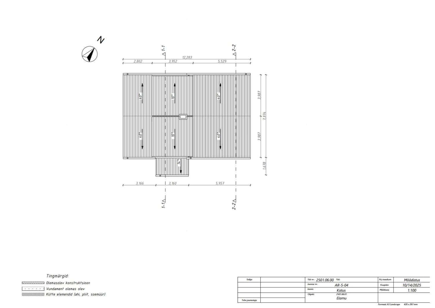 katuseplaan ja vaade katusest