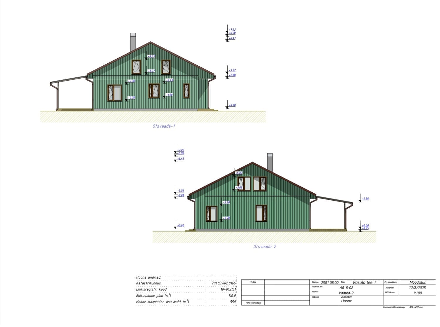 maja mõõdistamine Tartumaal
