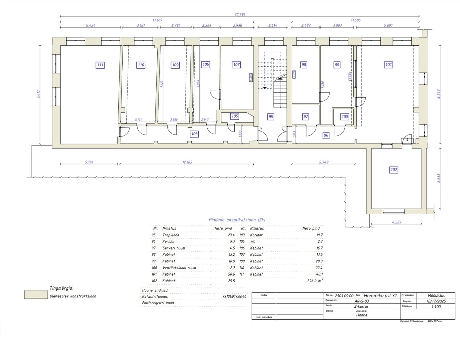 vana maja mõõdistus