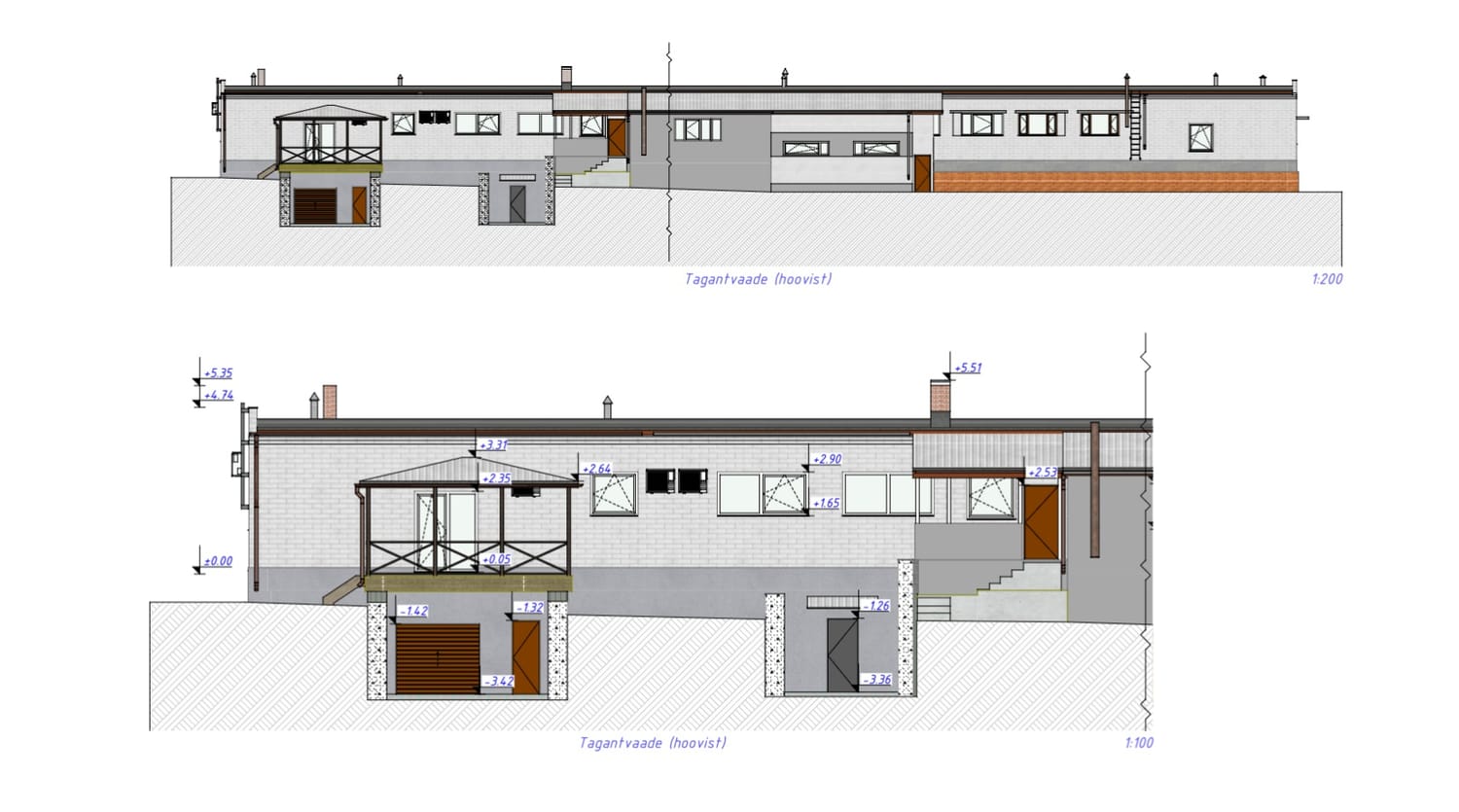 maja arhitektuursed vaated