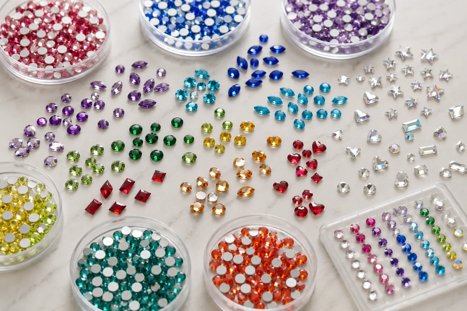 ifférents modèles de strass dentaires