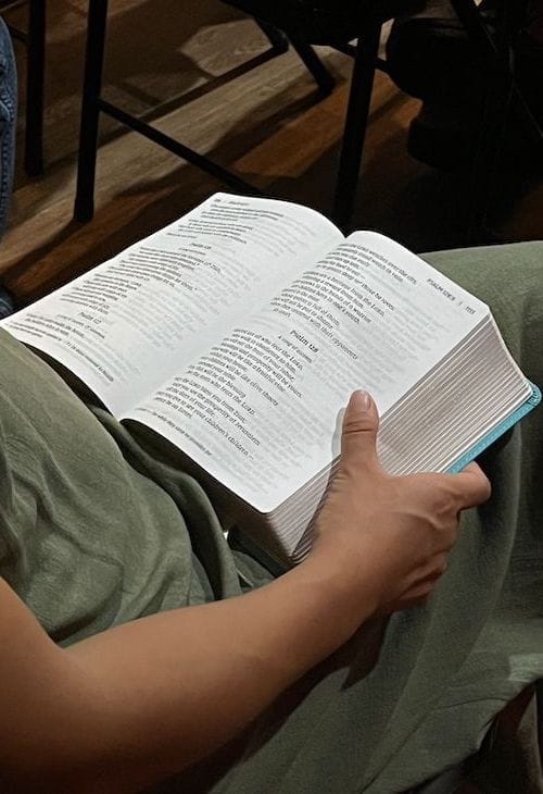 Pastor teaching from the Bible at Gospel for the Nations Church, rooted in Scripture and guided by God's Word.