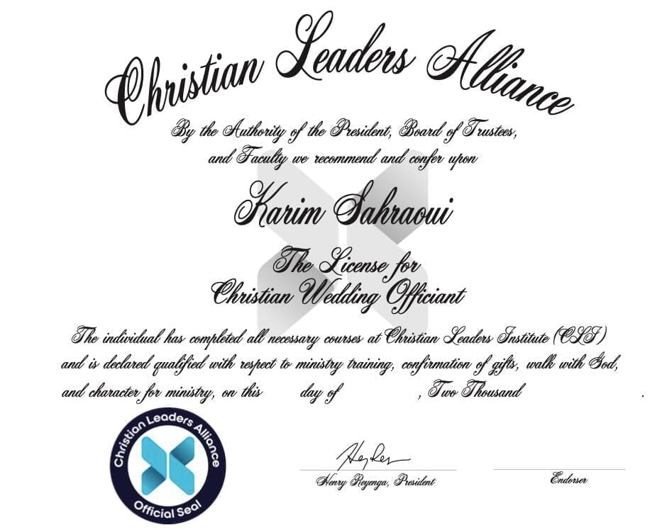 Christian wedding officiant from Gospel for the Nations Church conducting a Christ-centered wedding ceremony in Koh Samui, Thailand