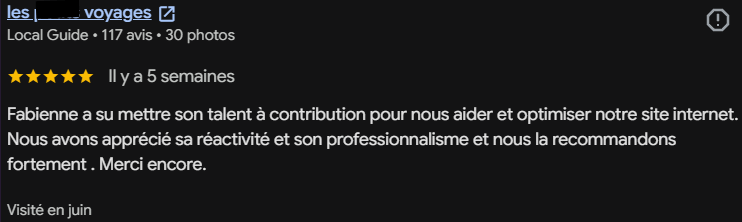 Témoignage client de La Fée du Copy