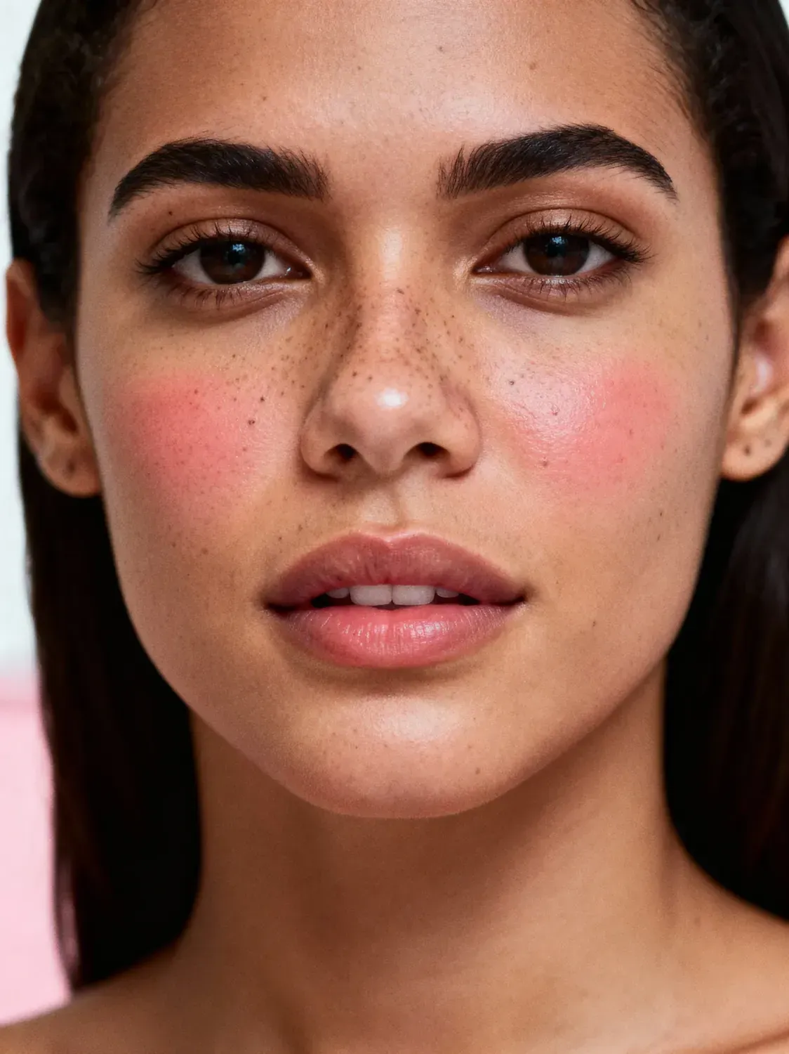 Pele com impurezas e poros obstruídos antes da limpeza de pele.